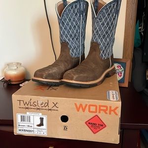 Twisted X Work Boots, nano toe, women’s size 9